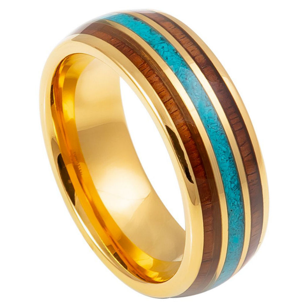 Turquoise and Wood Tungsten