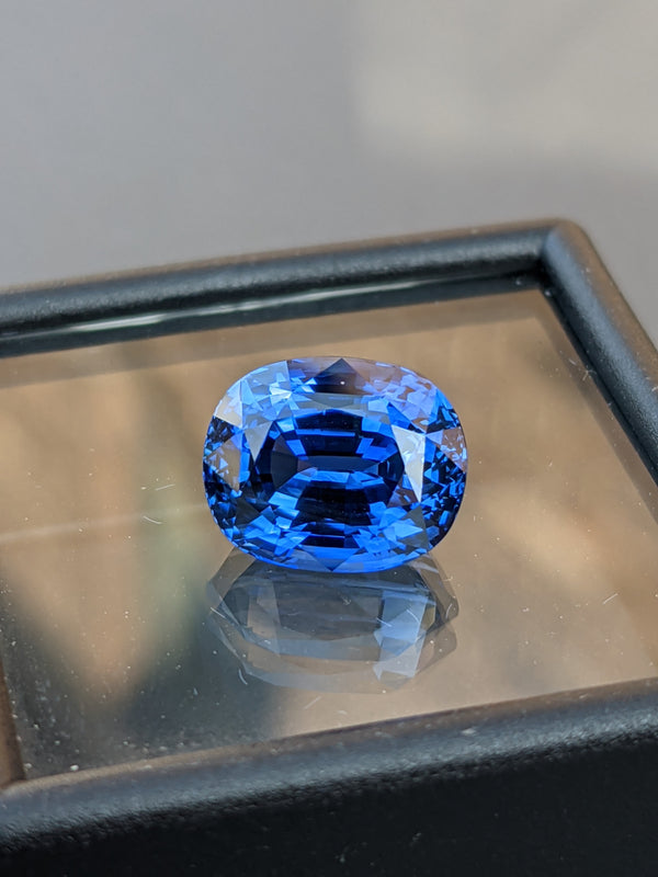 GIA Certified Cushion Brilliant Natural Unheated Ceylon, Sri Lanka Sapphire (6.43 carats)