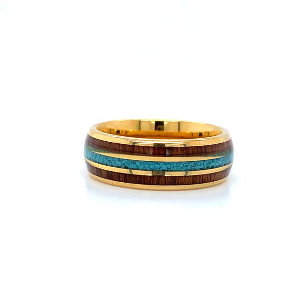 Turquoise and Wood Tungsten