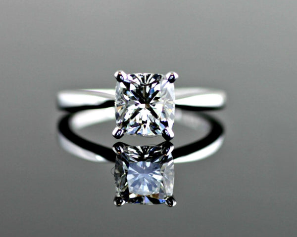 Classic V Prong Tapered Solitaire Engagement Ring – The Classic Gem